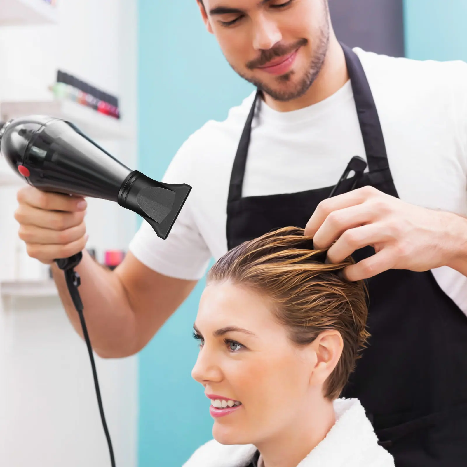 

2Pcs Black Hair Dryer Nozzle Concentrator Attachment Salon Styling Tips Blow Dryer Diffuser Accessory Fit Hair Dryers Diameter