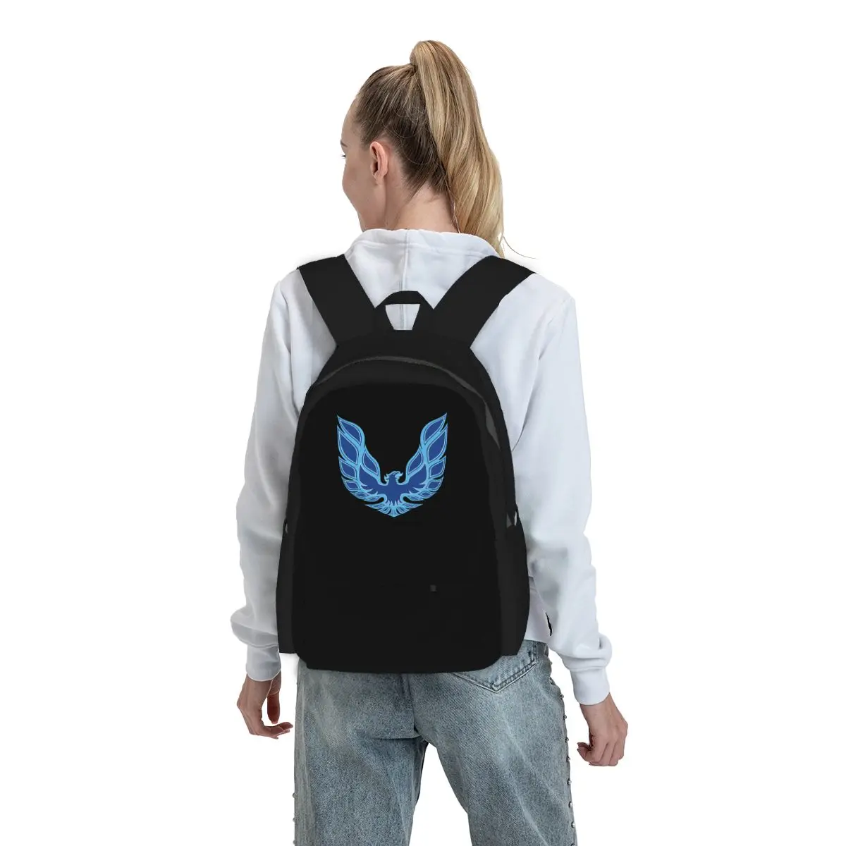 Pontiac Trans Am Firebird Blue Bird Backpack Student BookBag Children School Bag Computer Shoulder Bags for Men Women