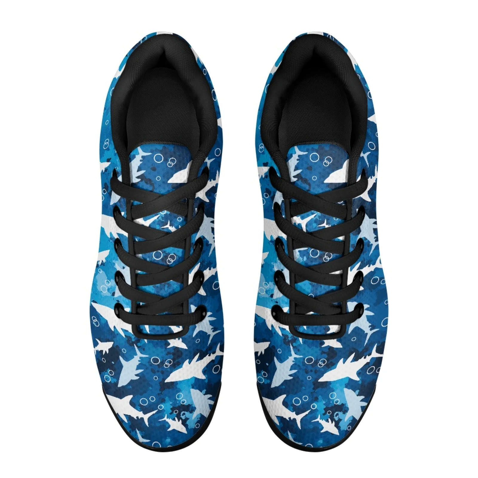 PENSTROLL Colorful Shark Running Shoes Mesh Walking Shoes Breathable Tennis Sneakers for Men