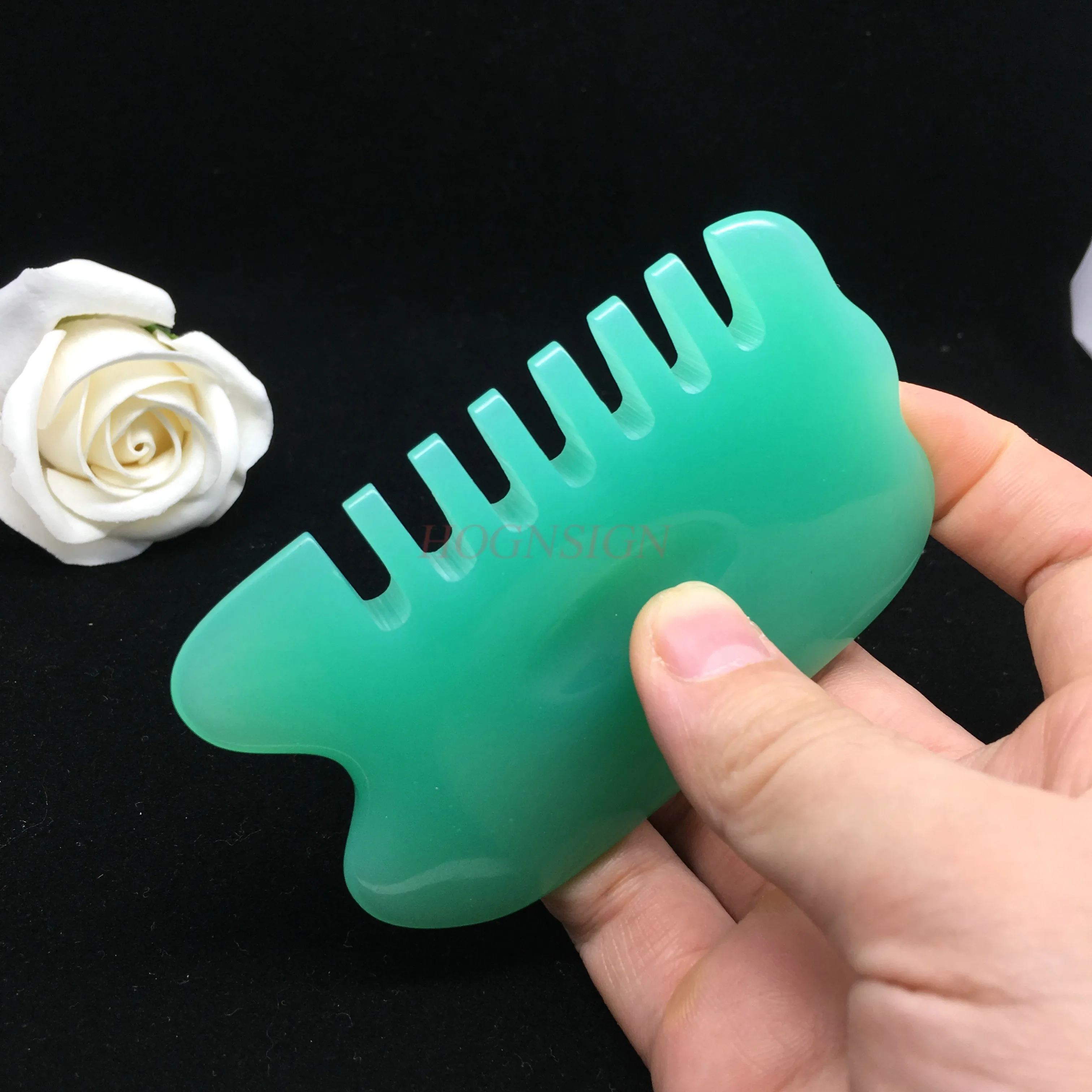 acupoint massage massager close wax scraping board head massage comb meridian comb meridian plate Black beeswax scraping comb