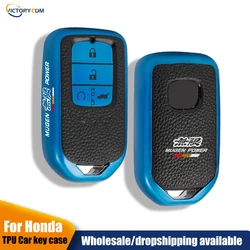 TPU Car Remote Key Case Cover Mugen For Honda CRV CR-V Fit Civic Jazz Accord HR-V HRV City Odyssey XR-V Accessories