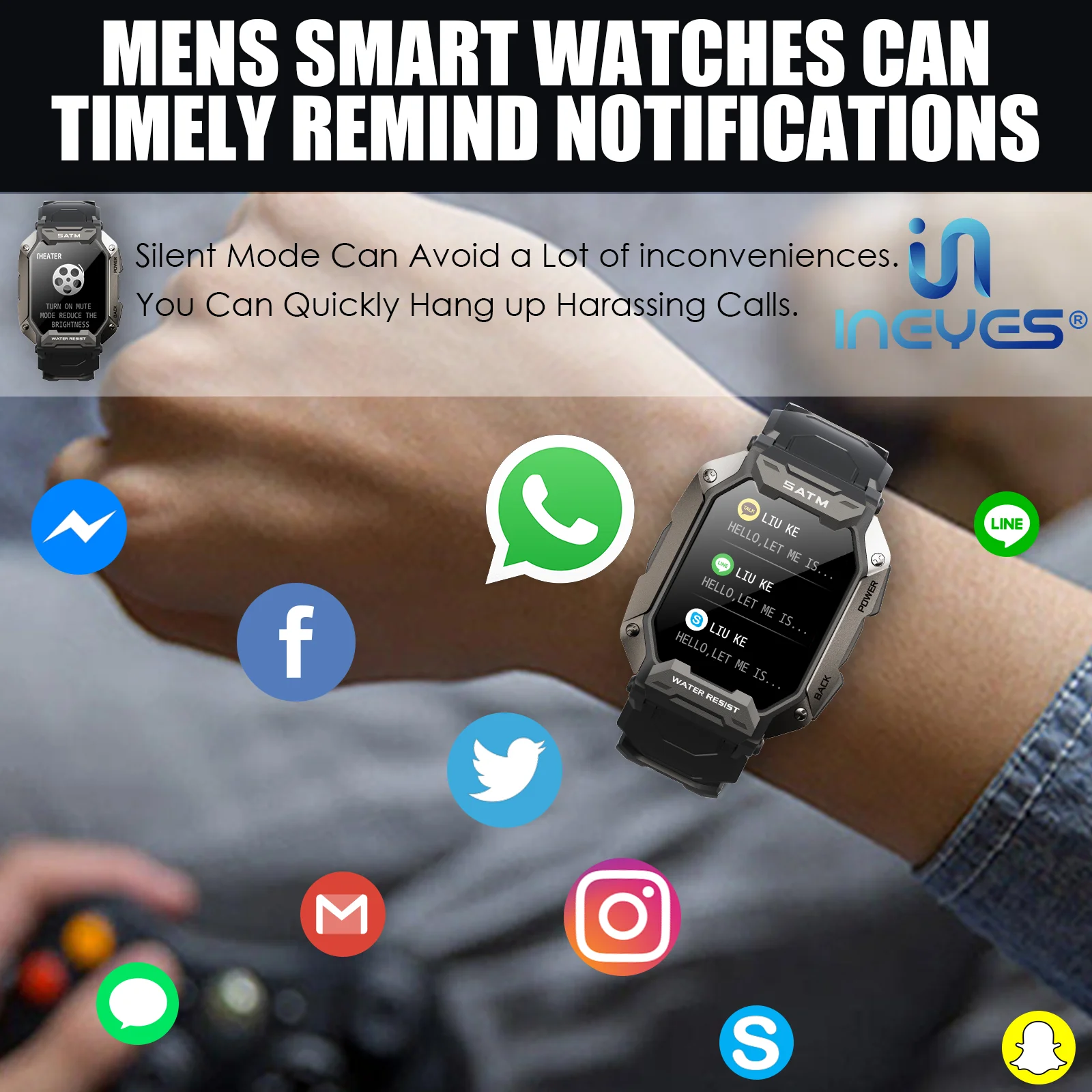 EIGIIS 2025 Orologio intelligente militare da uomo IP68 Impermeabile 1,71" Robusto con localizzatore di attività all'aperto con cardiofrequenzimetro
