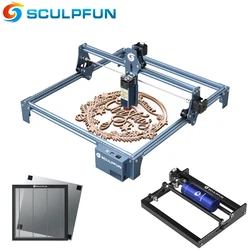 SCULPFUN S9 Laser Engravin Machine Set 410*400mm Working Area CNC Laser Cutting Machine Rotary 360° Roller and Honeycomb Table