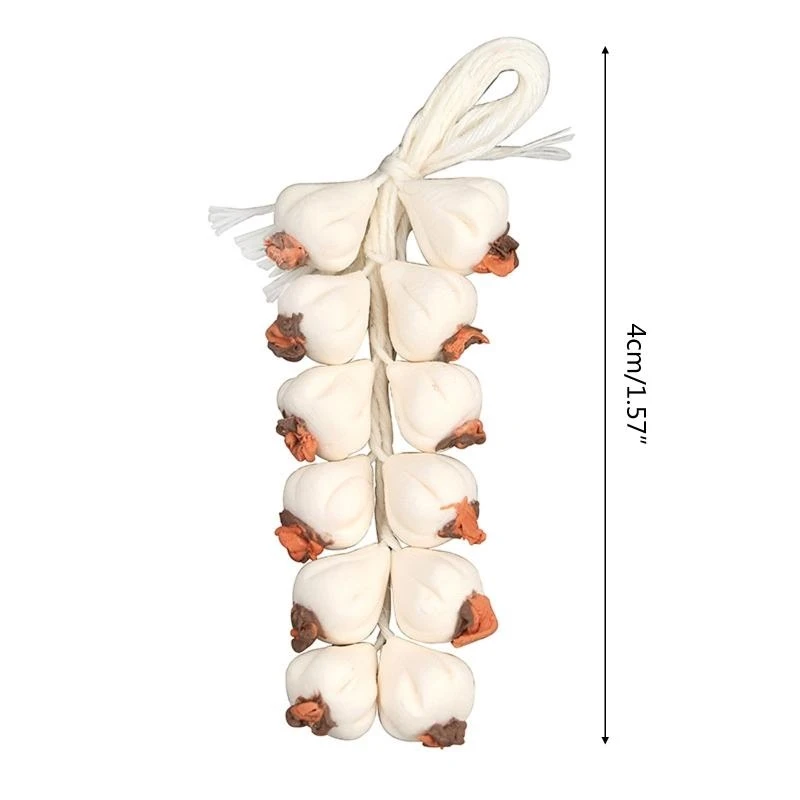 Casa muñecas miniatura hecha a mano café accesorio cocina 5 cuerdas cuerda ajo 15UB