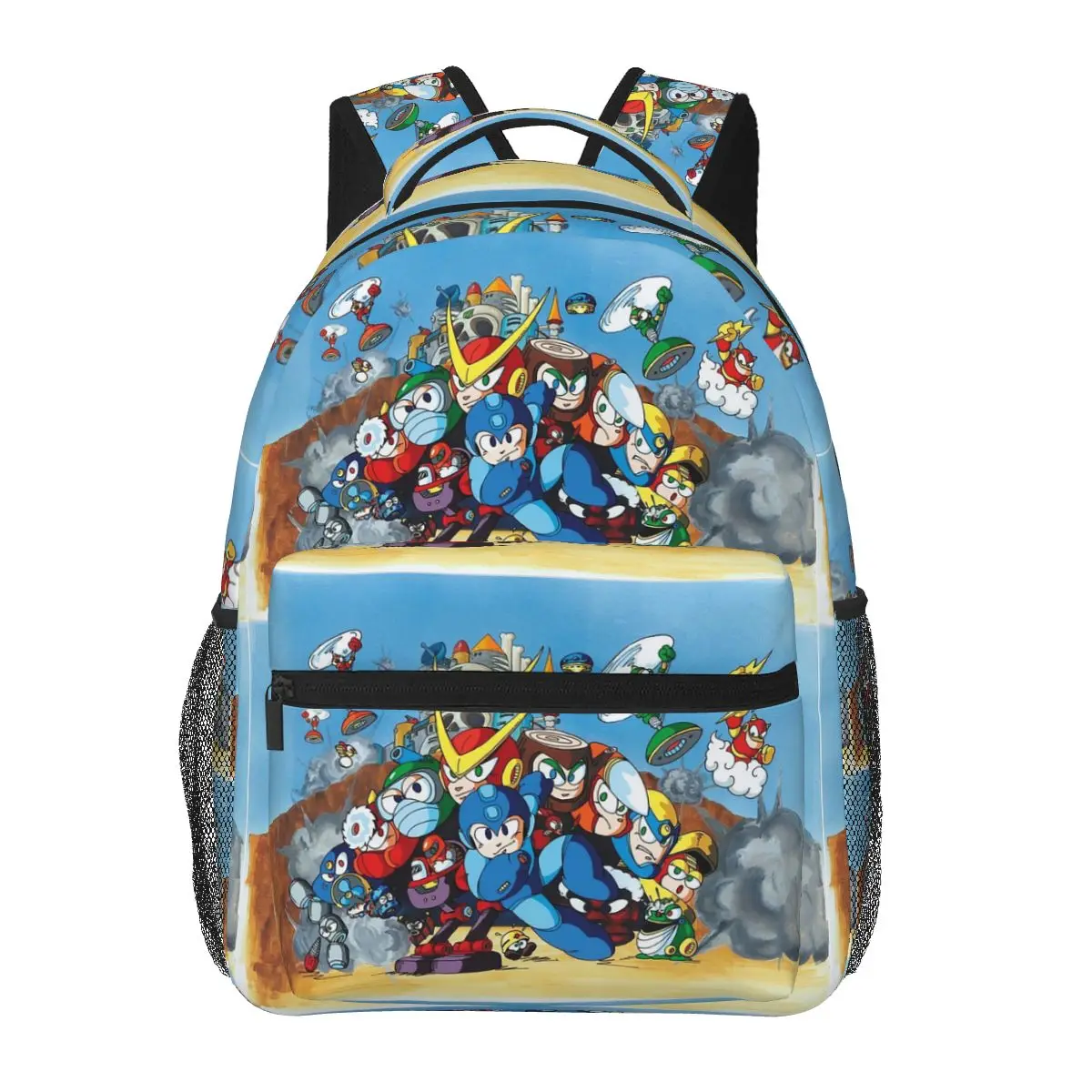 Classic Megaman 2 Backpacks Boys Girls Bookbag Students School Bags Cartoon Laptop Rucksack Shoulder Bag Large Capacity