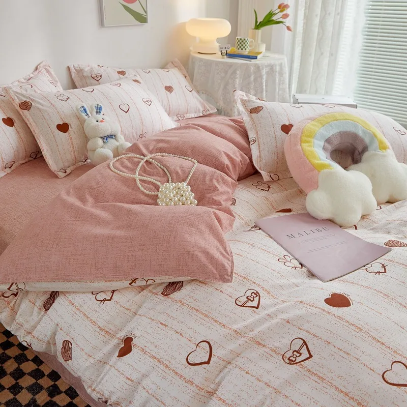 3/4PCS/Set Warm Duvet Covers Suitable for Various in Autumn Winter Spring Soft Bedding Covers Suitable for All Seasons Bed Sack