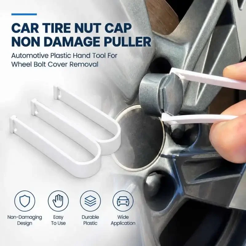 Wheel Nut Cover Non Mar Puller Plastic Hand Removal Tool For Auto Tire Bolt Cap Maintenance