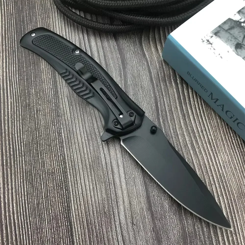 Portable Pocket Folding Knife 7cr13mov Blade Steel Inlay Shadow Wooden Handle Outdoor Tactical Pocket Knife EDC Men Camping Tool