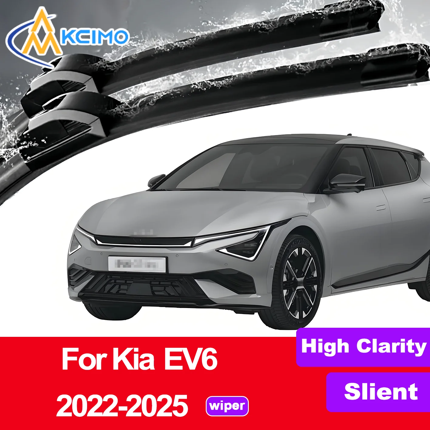 

2PCS HD Car Windscreen Wipers for Kia EV6 EV6 2022-2025 Front Windshield Auto Wipers Blade Accessories 2025 2024 2023 2022 year
