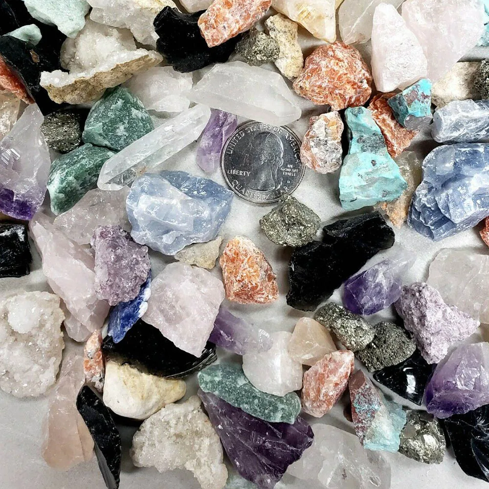 100g Sortierte Kristalle in Großpackung, Natürliche Rohe Kristall-Chips, Raue Steine, Sammlerstücke für Heilung, Reiki, Edelsteine, Heimdekoration – Detail 3