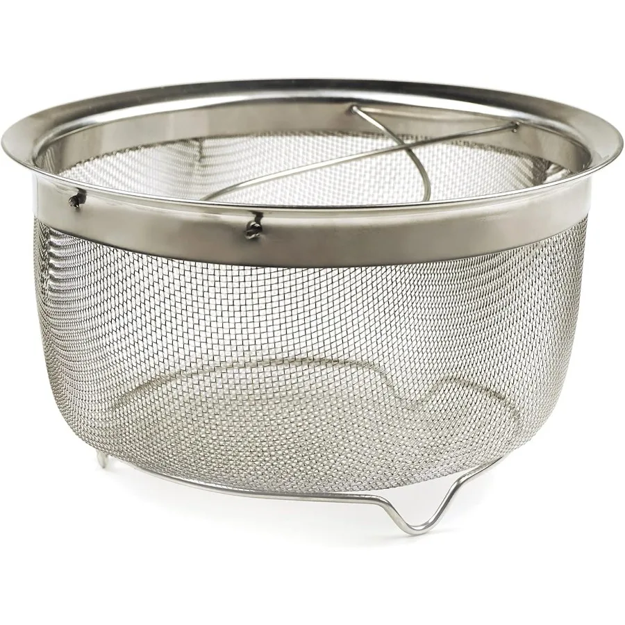 سلة مصفاة شبكية بمقابض قابلة للطي 3 كوارت لسلطات قلي المعكرونة وغسالة الأطباق للاستخدام الآمن في أقدام الضغط Ste #2