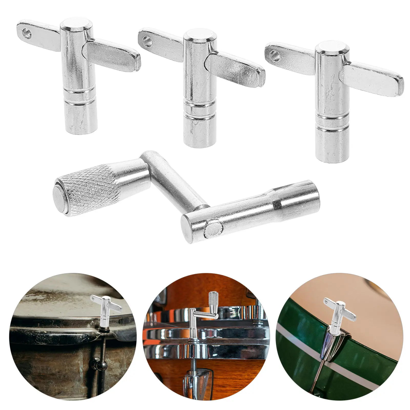 1 Drum Tuning Key Z Shape and T Shape Square Hole Drum Key Assembly Tool Easy Use Drummer Tool Accessory Percussion
