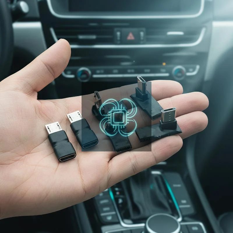 90 Degree Micro USB Male to Female Adapter 5 Core Shockproof Left Angle Connector for Heavy Duty Daily Commercial Use