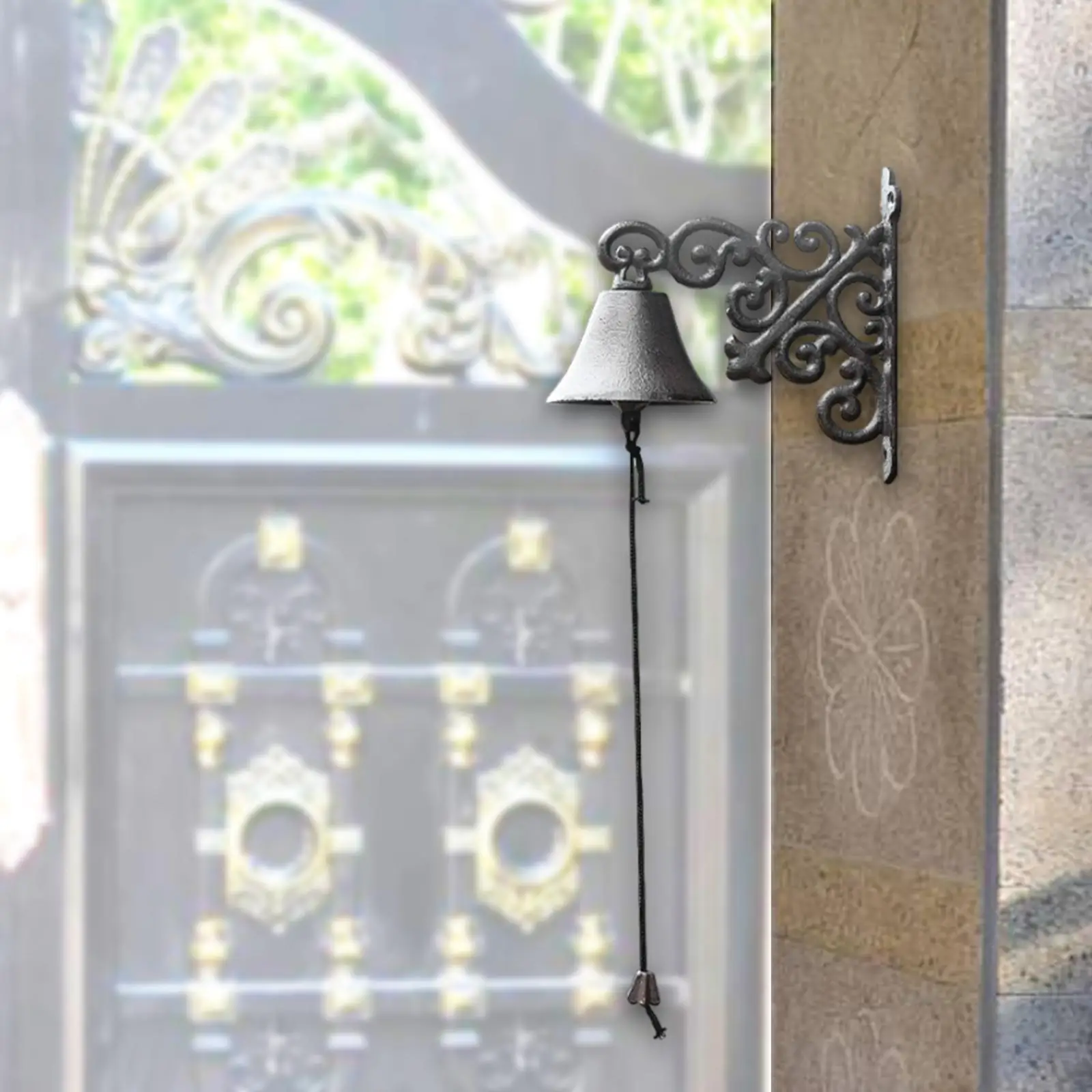 

Дверной звонок с ручным встряхиванием, ручной встряхивающий дверной звонок с веревкой, настенные крепления, подвесной колокольчик, обеденный звонок для фермерской лодки