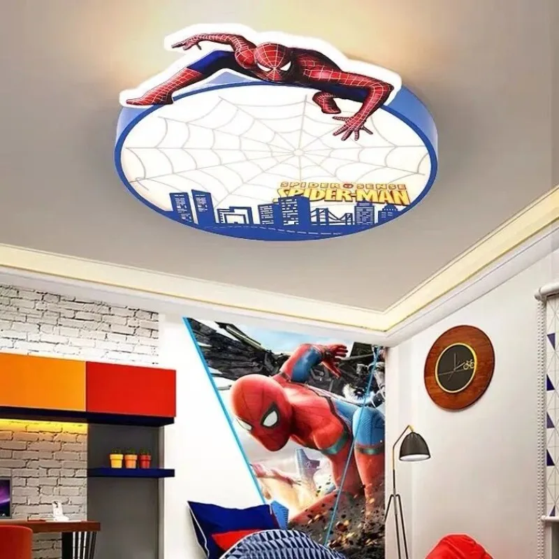 Marvel Spiderman children boys new Nordic style simple modern personality creative cartoon cartoon bedroom led ceiling lamp