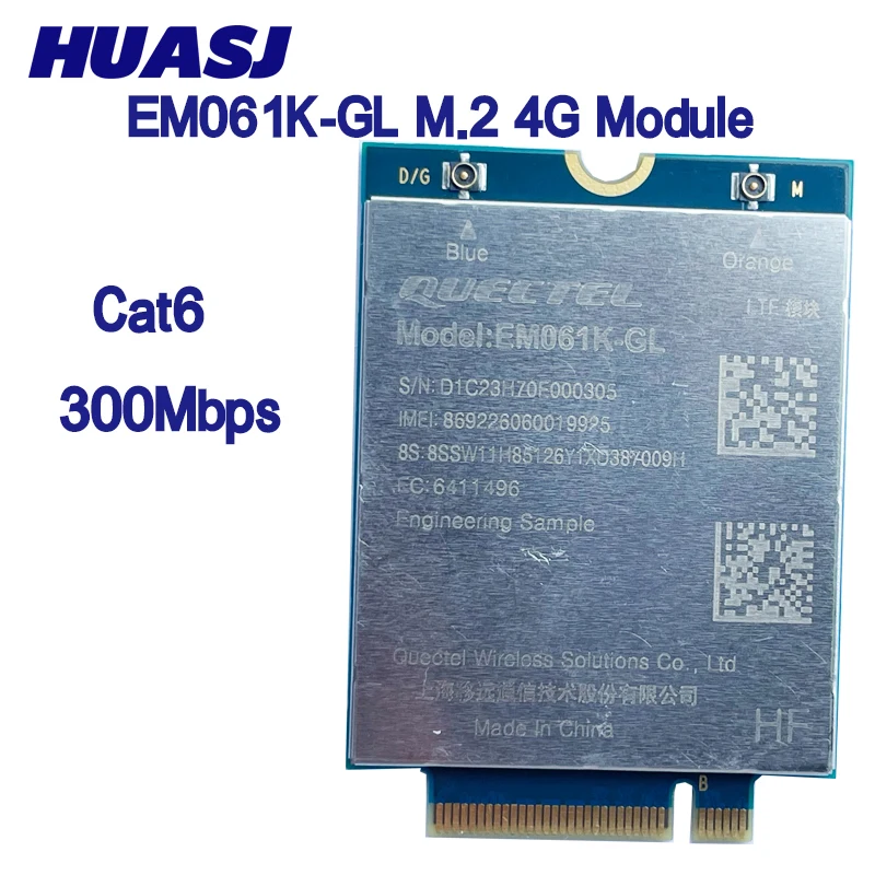 

HUASJ EM061K-GL FDD-LTE TDD-LTE 4G Module M.2 Cat6 300M 4G Card For Laptop