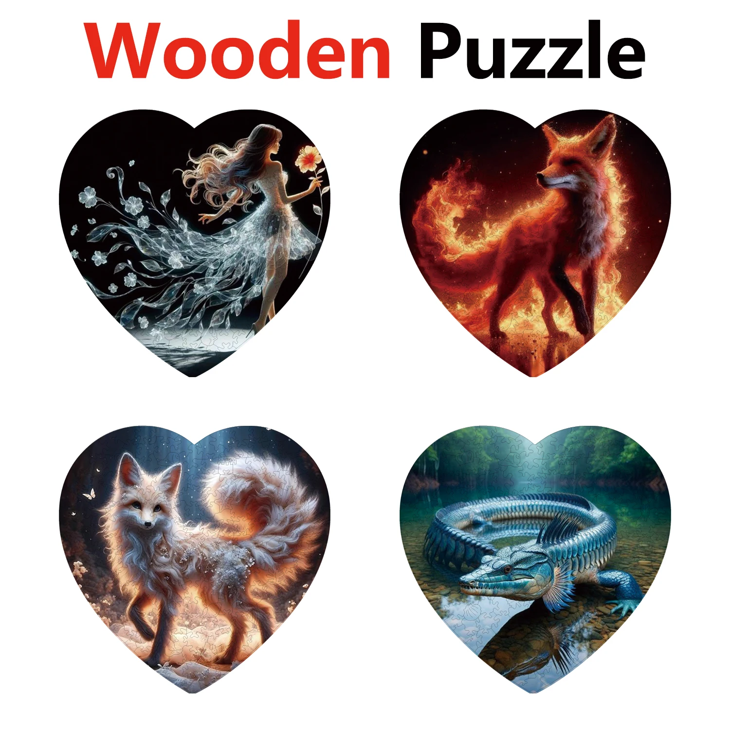 

Cross Border Hot Selling Beauty Fox Wooden Puzzle 3-Year-Old+High Difficulty Toys Birthday Holiday Gifts