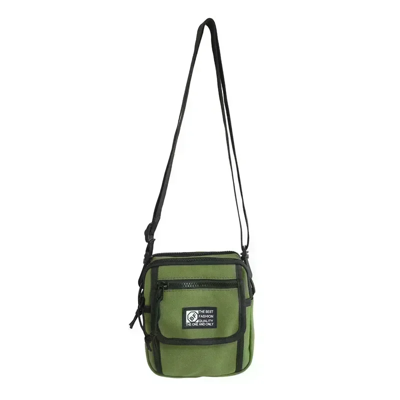 Se26 bolsa de ombro de lona masculina e feminina, bolsa mensageiro pequena de rua para harajuku coreano unissex crossbody