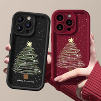 Christmas Tree Shockproof High Quality Phone Case For iPhone 16 15 14 13 12 11 Pro Max XR XS MAX 7 8 PLUS MINI Y2K Silica Cover