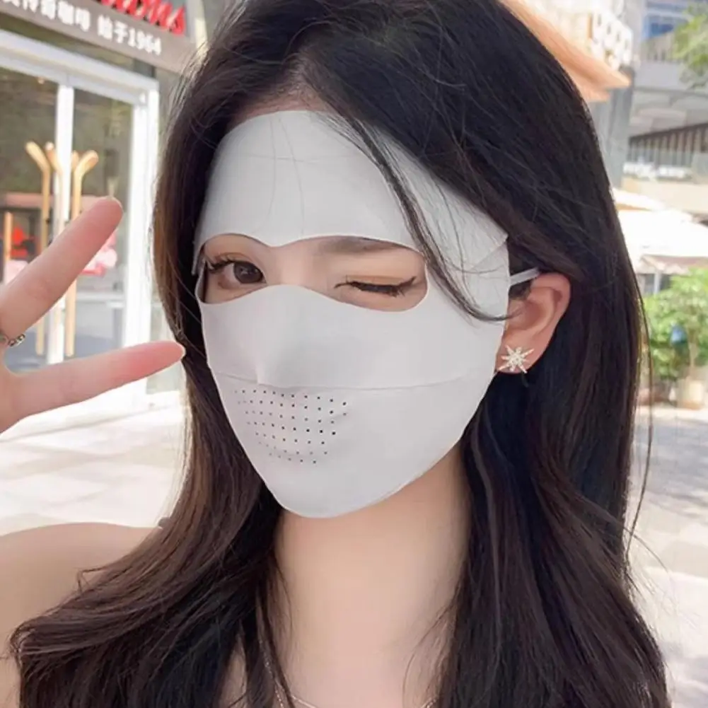 Sommer Eis Seide Sonnenschutz maske Outdoor Anti-UV-Gesichts maske Radfahren atmungsaktive Anti-Staub-Gesichts bedeckung Frauen Mädchen hängen Ohr maske