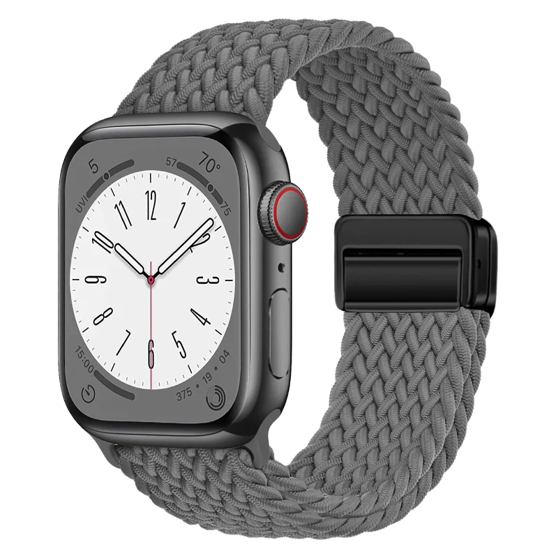 Braided nylon For Apple Watch Ultra Band 49mm 44mm 40mm 45mm 41mm 42mm 38mm correa Bracelet iWatch series 9 8 7 6 5 4 2 SE Strap