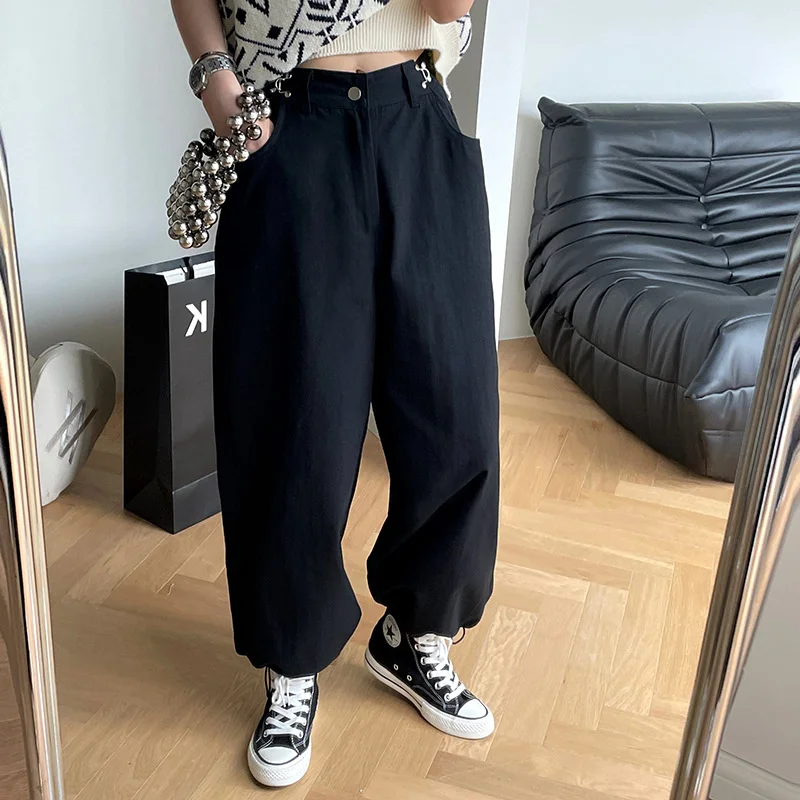 

Version Harem Pants Female Korean of The Autumn New Adjustable Waist Casual Pants Nine Points Casual Pants Feet Pants Harajuku