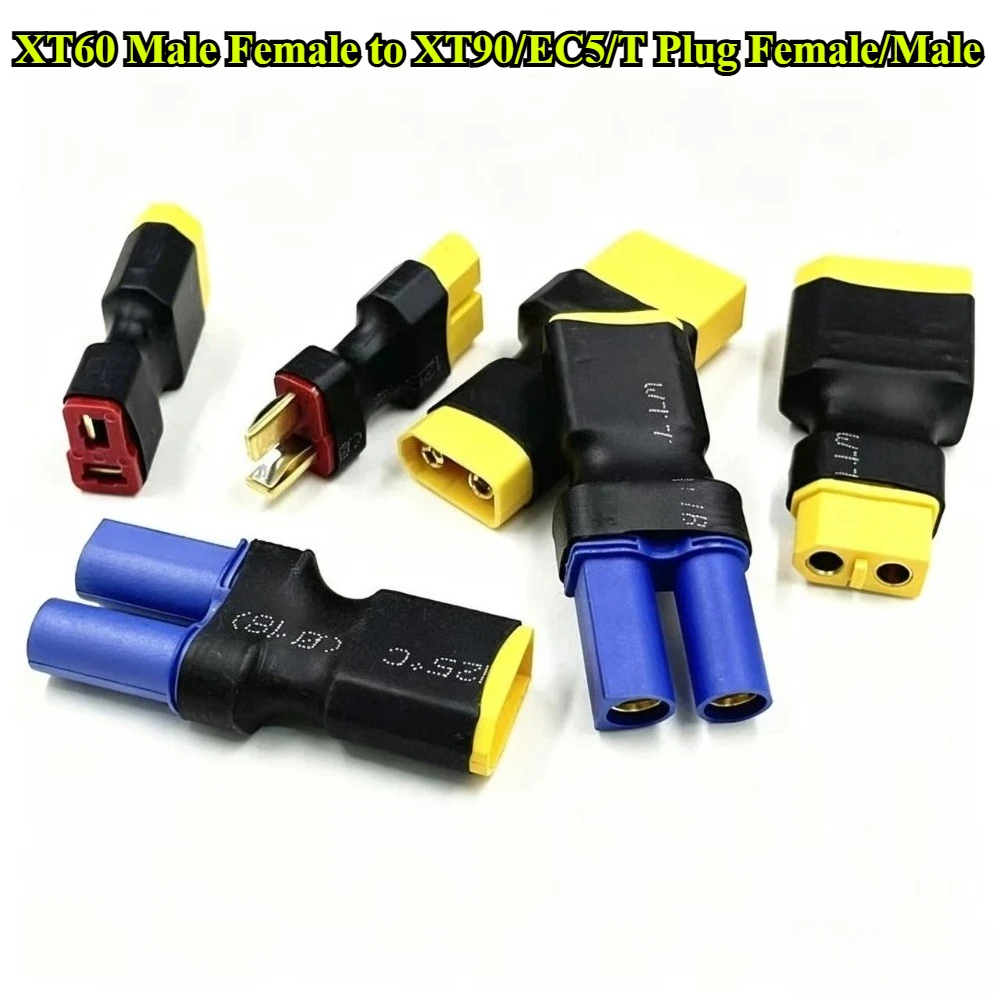 5/10Pcs/lot Adapter XT60 XT90 T Plug EC5 Male To Female Connectors Plug For RC Lipo Battery Control Parts DIY