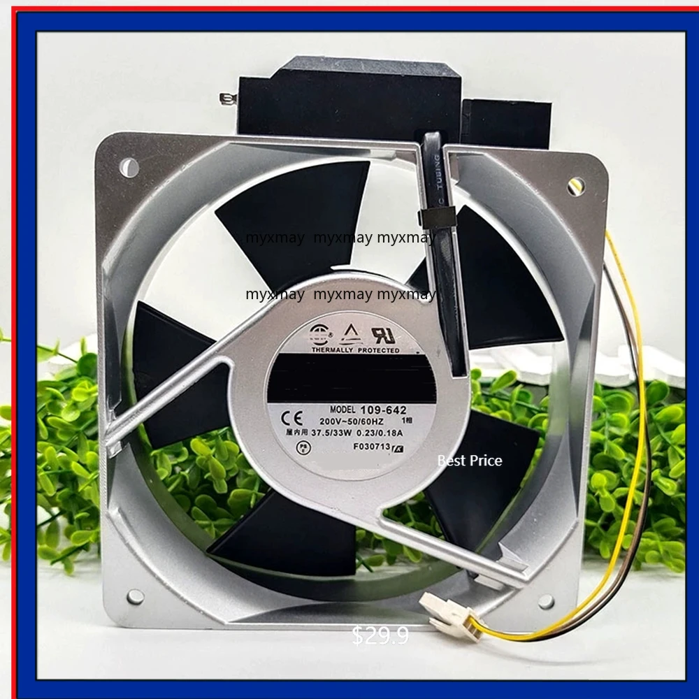 

New Cooling Fan 109-642 AC 200V 37.5/33W 0.23/0.18A 16cm 16050 160x160x50mm