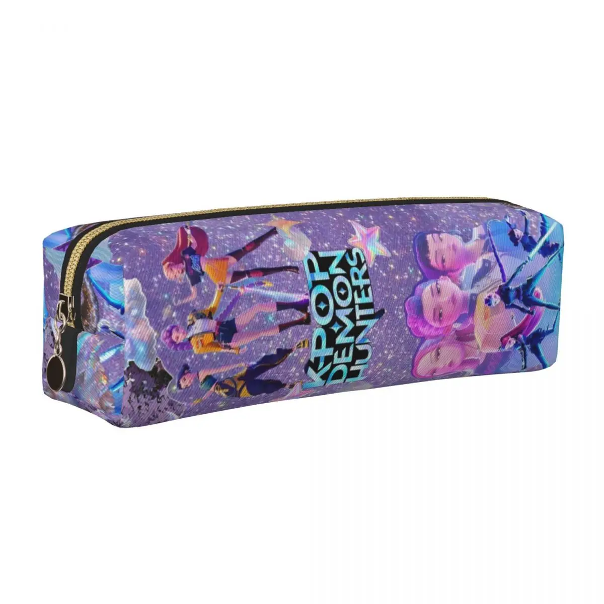 Kotak Pensil Huntrix Zoey Rumi Mira KPop Demon Hunters Tas Kotak Pena Anak Perempuan Laki-laki Penyimpanan Besar Kotak Pensil Kosmetik Sekolah Siswa