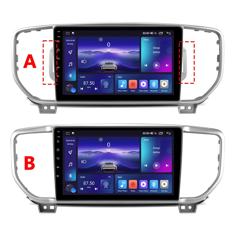 For KIA Sportage 4 KX5 2016 - 2018 Android 16 Car Radio Multimedia Video Navigation GPS No 2Din Stereo DVD Touch QLED Screen BT