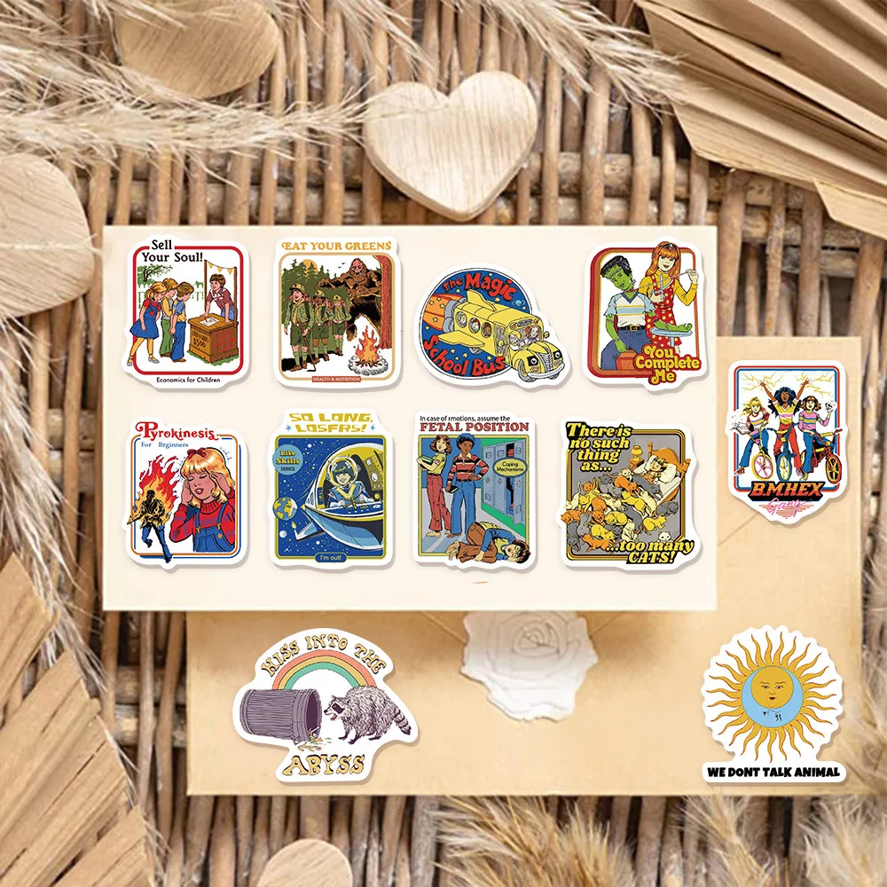 50 قطعة سلسلة الرعب الرجعية الكتابة على الجدران ملصقات سكيت الهاتف الدراجة سيارة حقيبة الغيتار الأمتعة المحمول كول مضحك ملصق الهدايا #3