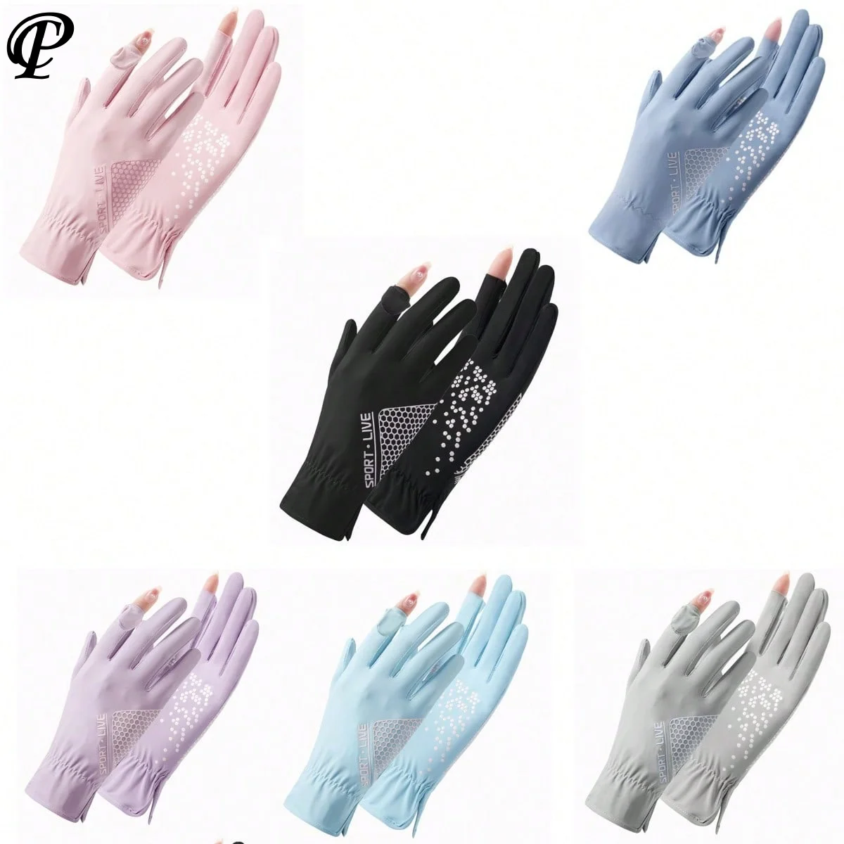 

1 pair Cycling Gloves UPF 50+ Women Fingertip Flip High Elasticity Breathable Driving Riding mujer guants Sun Protection Gloves