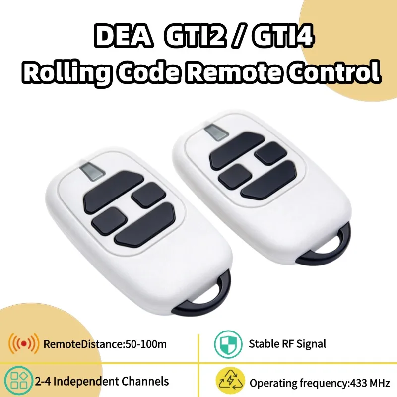 1/2/3/5/10Pcs Dea Gti2 Gti4 Remote Control 433Mhz Dea Command Garage Fixed Rolling Code 433.92Mhz Gate Door Opener Transmitter