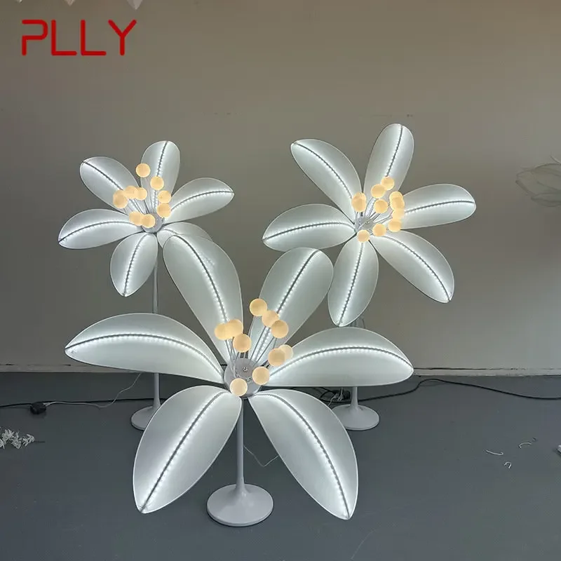 

PLLY Modern White Lily Wedding Lamp LED Light for Party Stage Road Lead Little Fresh Flower Background Decoration