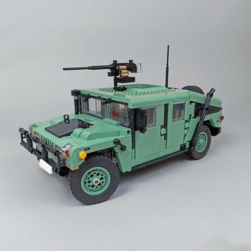 1915PCS Humvee MOC Building Block Set, Super Realistic Military Model, Handmade Assembly Challenge