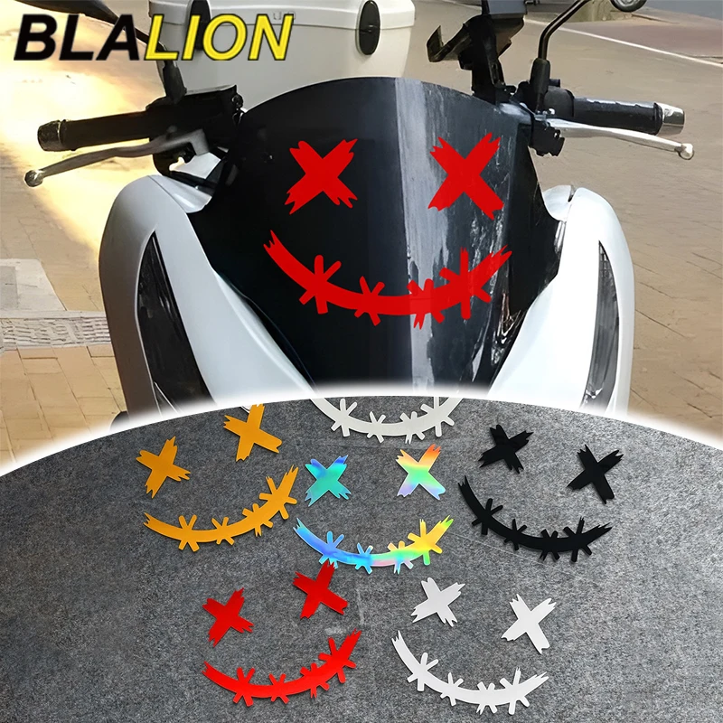 

BLALION Demon Smiling Face Motorcycle Stickers Waterproof Vinyl Decals for Auto Window Bumper Rear Windshield Funny Decoration