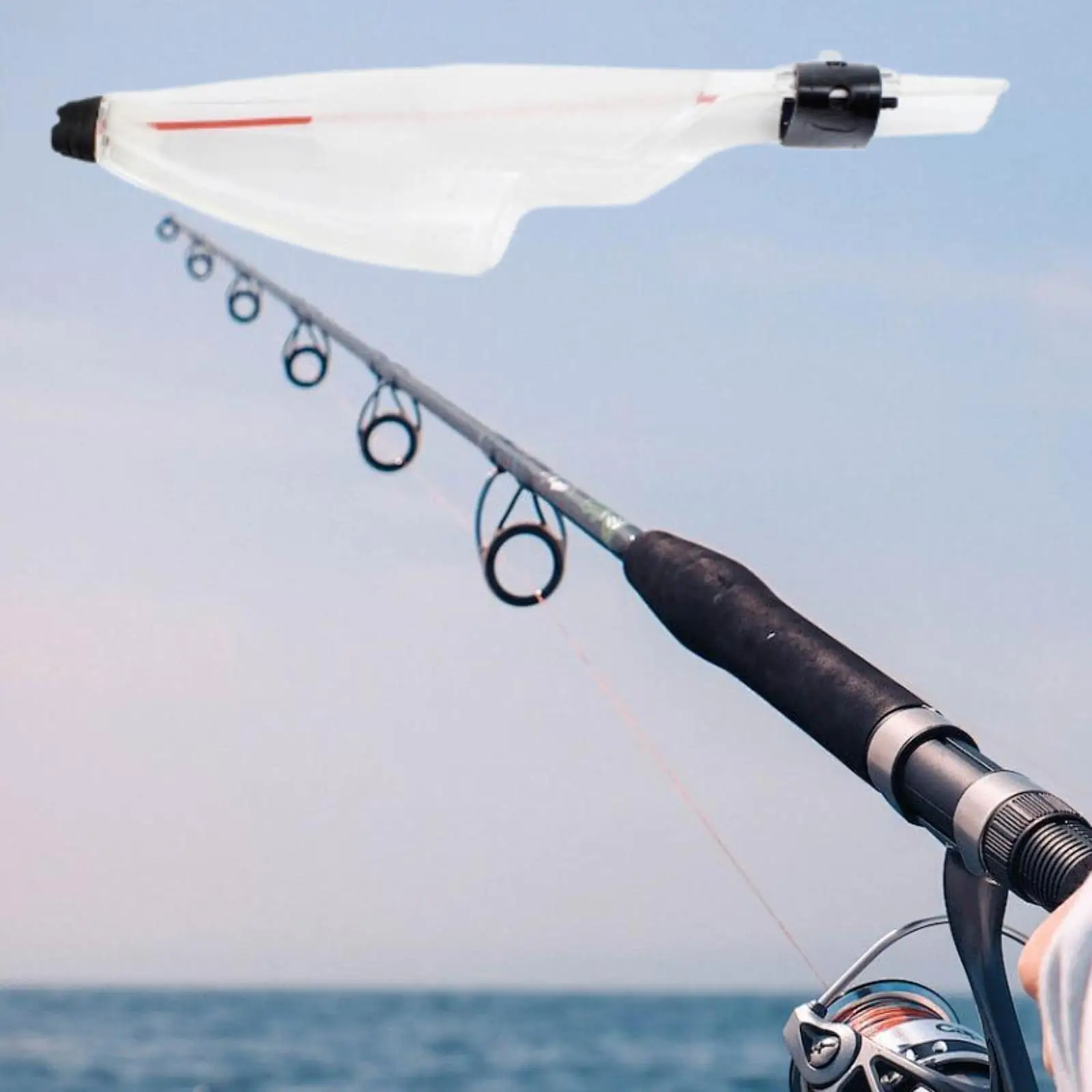 2 قطعة قضيب الصيد تلميح حامي قوي خفيف الوزن مقاومة للضغط سهلة الاستخدام قابل للسحب غطاء رأس قضيب PVC مقاومة للاهتراء #6