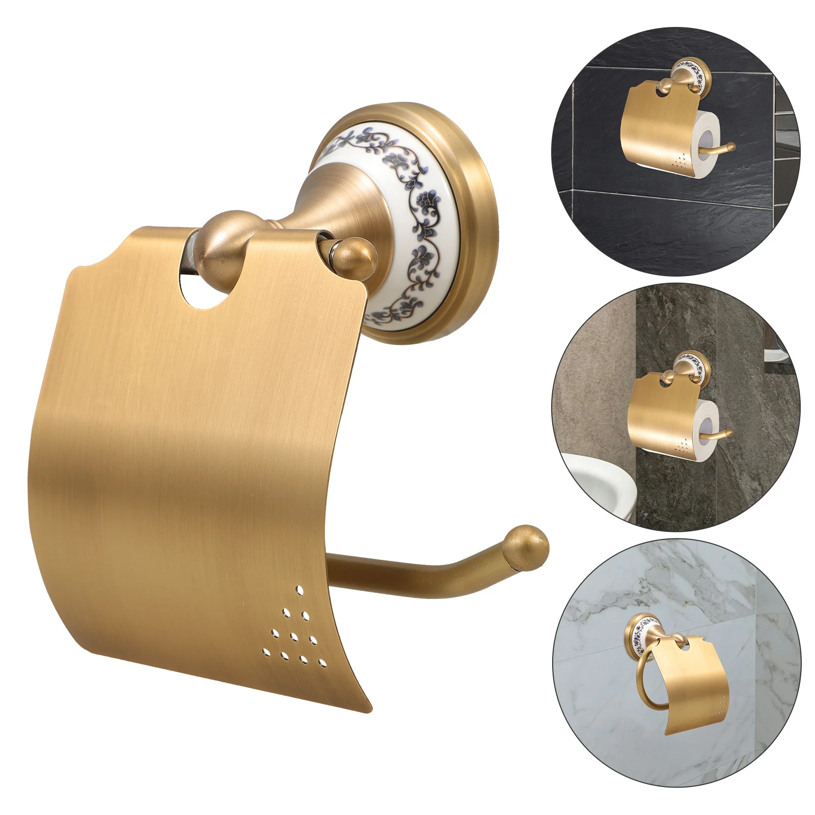 

Cling Film Rack Vintage Paper Towel Holder Toilet Bathroom Tissue Dispenser Stand