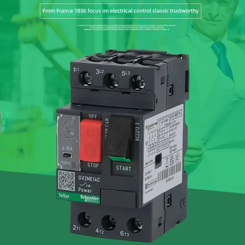 Schneider Electric Circuit Breaker Switch Button GV2ME Series Multiple Amp Ratings Available Circuit Breaker Switch Button