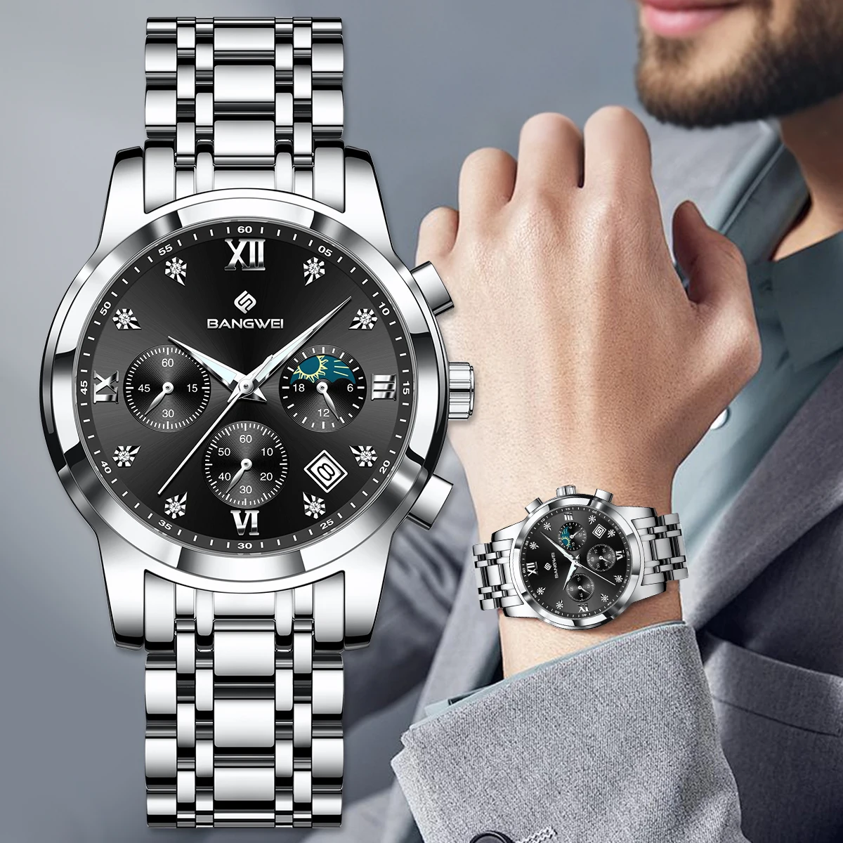 LIGE Top Brand Luxury Man Watch Waterproof Auto Date Clock Male Steel Strap Fashion Quartz Watches for Men Sports Wristwatch Hot