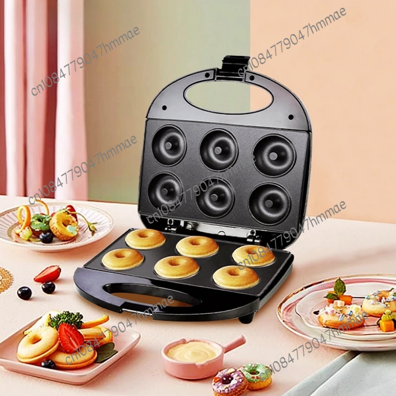 Donut Breakfast Toaster Household Sandwich Hotdog Maker Waffle 6-Hole Cake Sandwich Machine