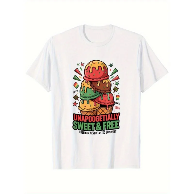 

Juneteenth T Shirt Unapologetically Sweet & Free Graphic Tee Freedom Day Celebration Gift Casual Summer Tops S-3XL