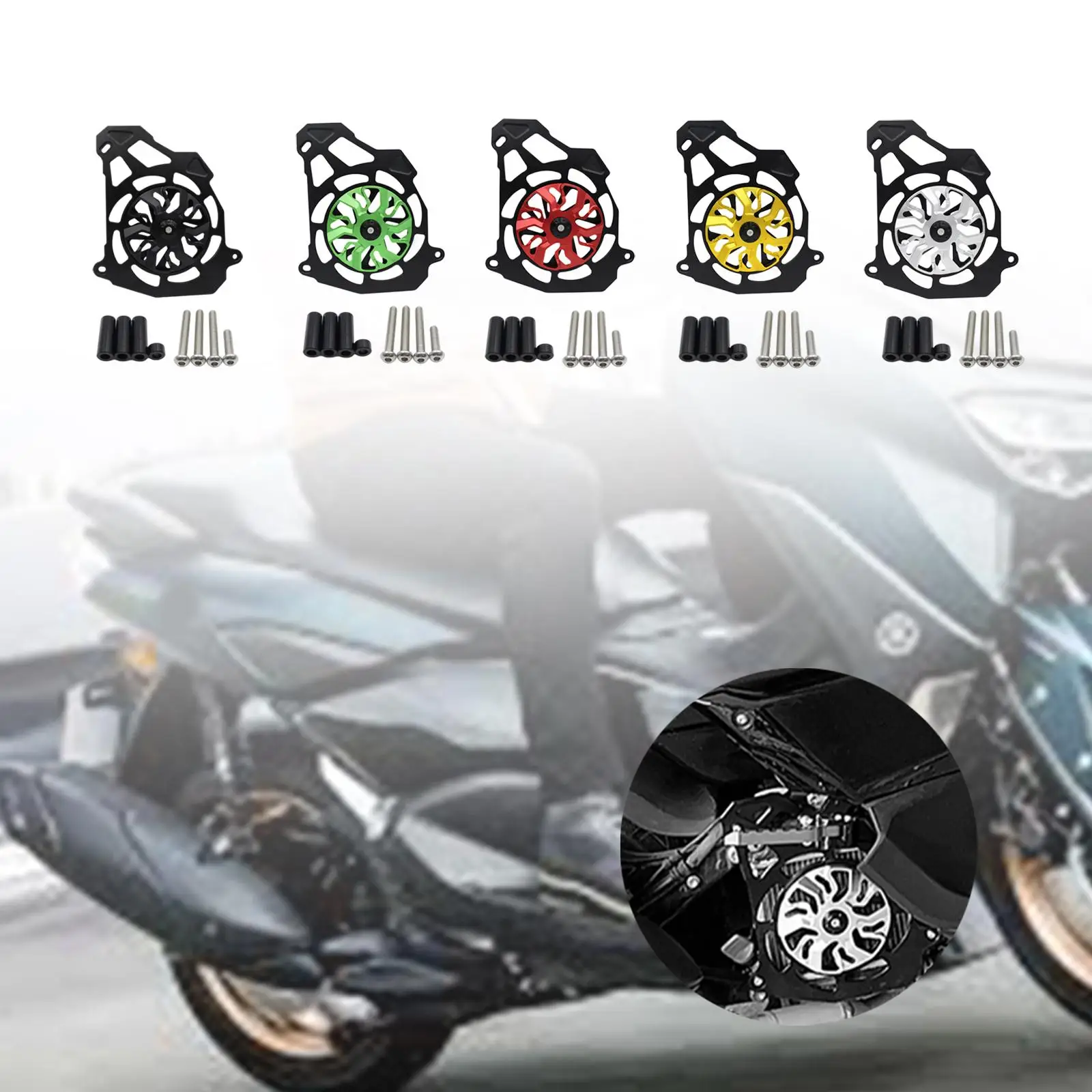 

Motorcycle Rotary Fan Cover Radiator Cover for Yamaha Nmax155 2016-2023
