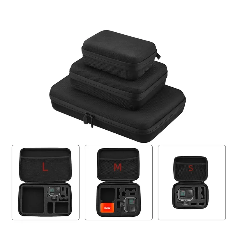 

Case for GoPro Hero 9 L/M/S Size Portable Storage Bag Ravel Handbag Anti-shock Hardshell Box Action Camera Accessories