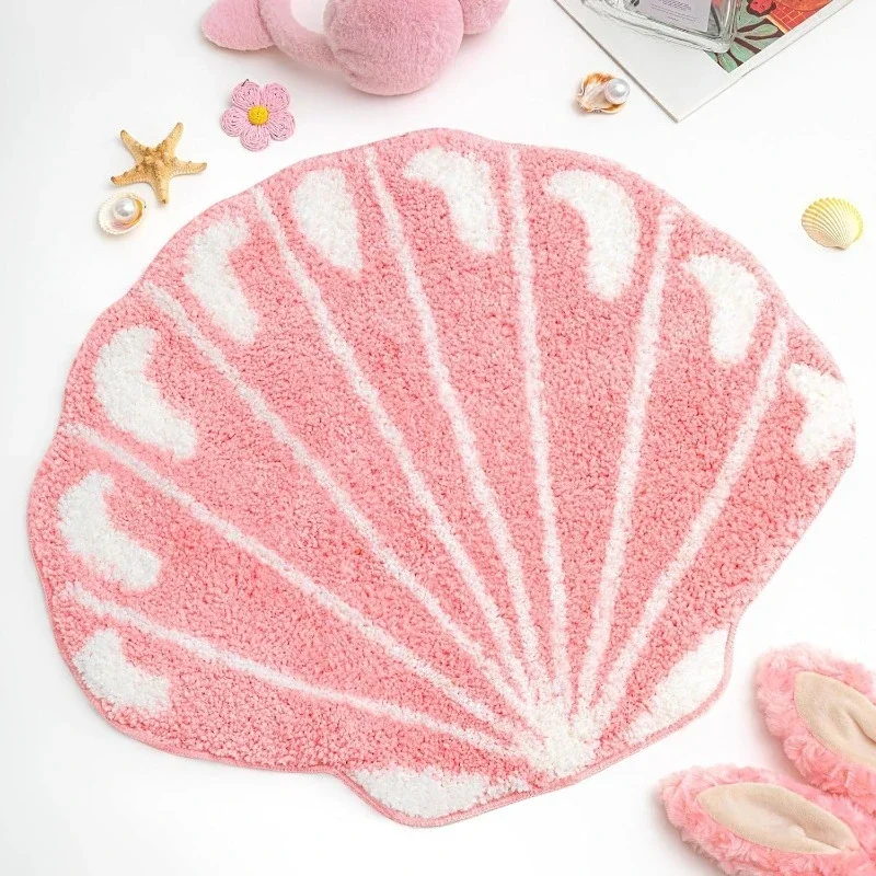 Bathroom carpet, 2-foot shell bath mat, machine washable, non slip, absorbent bath matGoods in stock