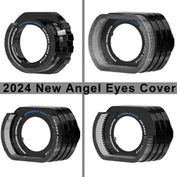 Auto Verlichtingssysteem 2.5/3Inch Ronde Vorm 5D Angel Eye Projector Lijkwaden met Inscriptie Voor Auto Projector koplamp Led Masker