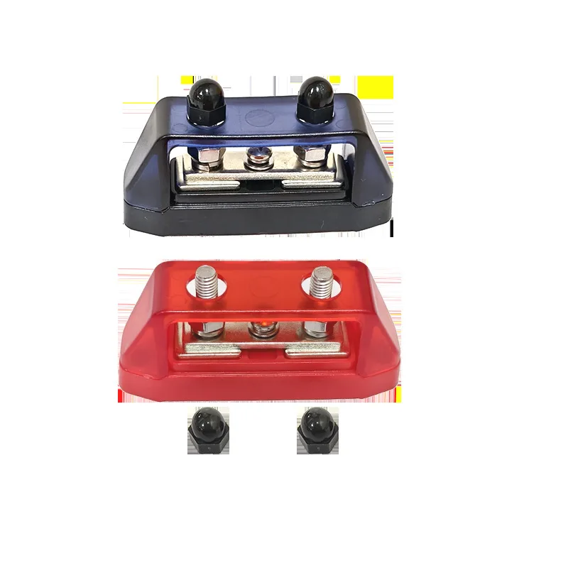 12-48V modified line connection terminal block with protective cover，M8/M10 double-screw heavy-duty terminal block busbar