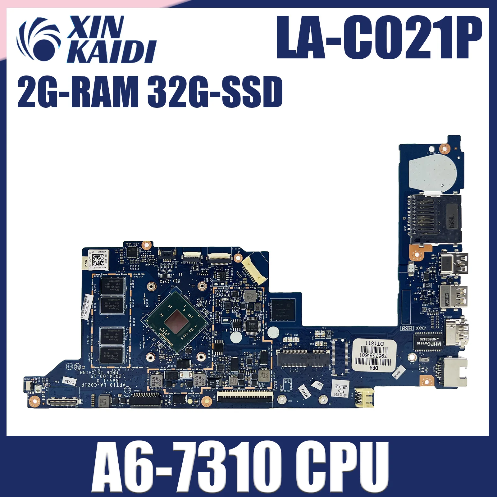 794299-001 795736-001 For HP Stream X360 11-P 11-P010CA Laptop Motherboard APT10 LA-C021P With Intel N2840 CPU 2GB-RAM 32G