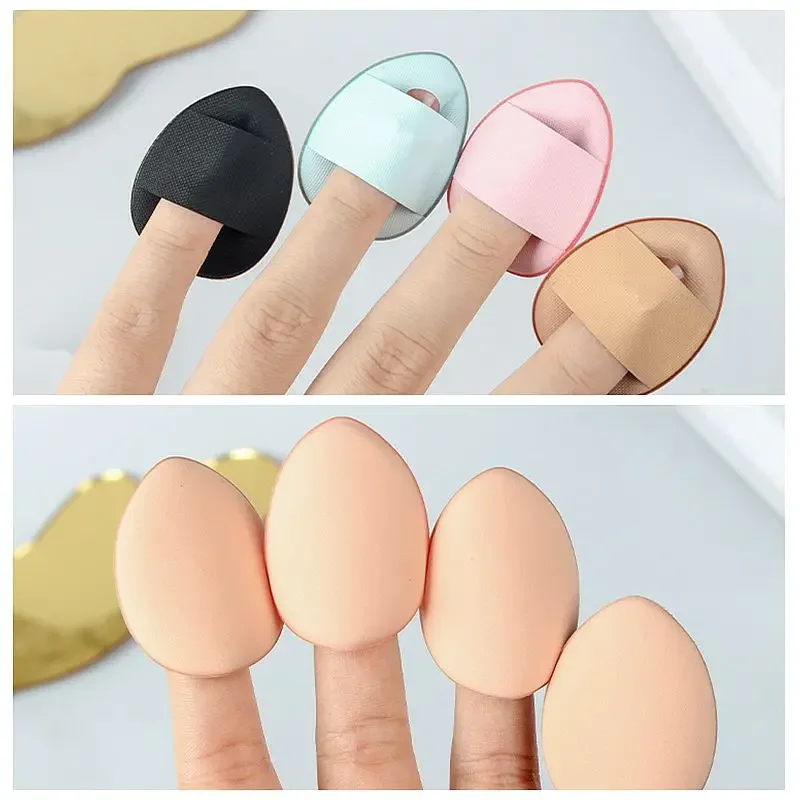 Mini Size Finger Puff Set Professional Cosmetic Cushion Puff Concealer BB Foundation Detail Puff Makeup Sponge Beauty Tool