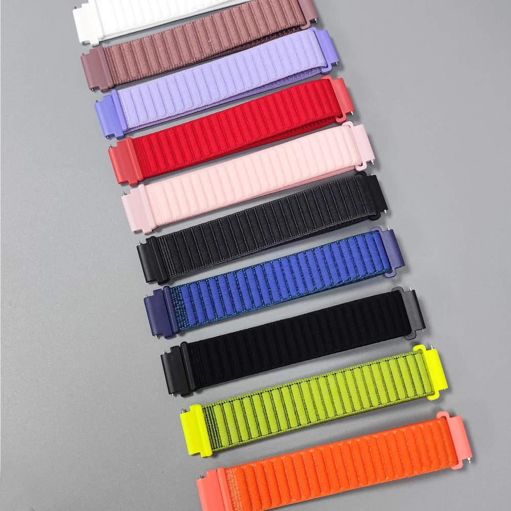 حزام حلقة من النايلون لـ Garmin Venu 3 Sq 2 حزام ساعة سريع قابل للتعديل 20 مم 22 مم لـ Forerunner 570 265 255 165 Vivoactive 6 5 حزام